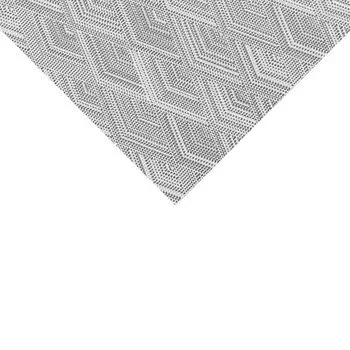 Набор из 6 тканых виниловых двусторонних прямоугольных подставок для столовых приборов Dainty Home Diamonds, серый