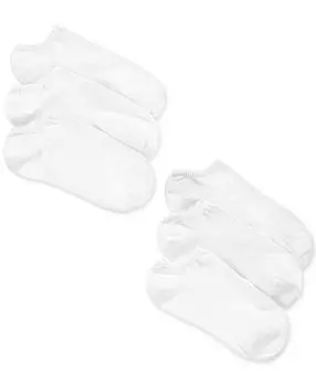 Набор из 6 женских хлопковых носков-невидимок Hue, белый