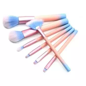 Набор из 7 кистей для макияжа пудровых цветов Pz10, eCarla