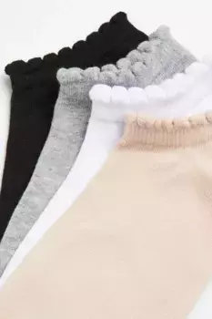 Набор из 7 пар носков-кроссовок H&M, черный