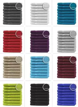 Набор из 8 гостевых полотенец, полотенец для рук, полотенец для душа, банных полотенец, махровой ткани, 100% хлопок, цвет: коричневый, тип товара: гостевые полотенца 30 х 50 см. One-Home