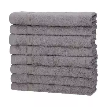 Набор из 8 гостевых полотенец размером 30 х 50 см, мягкая махровая ткань, впитывающая влагу, цвет: светло-голубой. One-Home