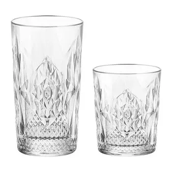 Набор из 8 предметов для барного смесителя Bormioli Rocco, каменный стакан - винтажные стеклянные бокалы для виски в стиле арт-деко