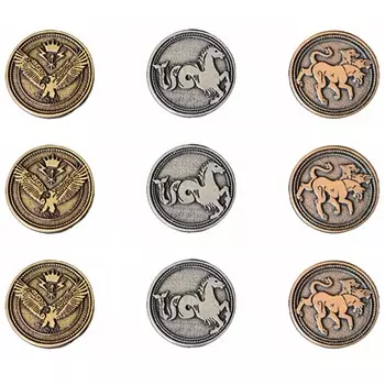Набор из 9 мифологических металлических монет RGFK