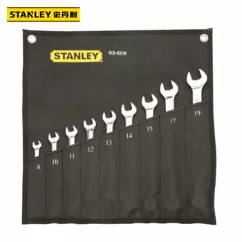 Набор из 9 прецизионных полированных длинных ключей Stanley двойного назначения 93-609-22