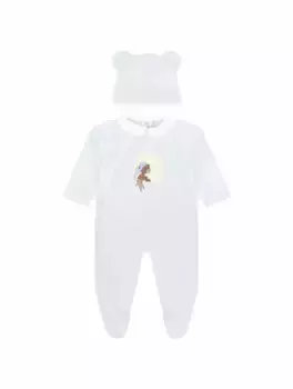 Набор из боди и шапки Fendi, синий