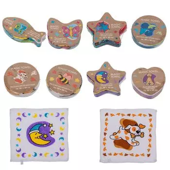 Набор из четырёх дорожных полотенец Largo 40x80 зелёных 90% полиэстер 10% нейлон 200г/м ReWu, мультиколор