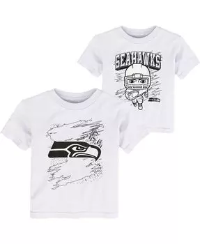 Набор из двух белых футболок с раскраской для мальчиков для малышей Seattle Seahawks Outerstuff