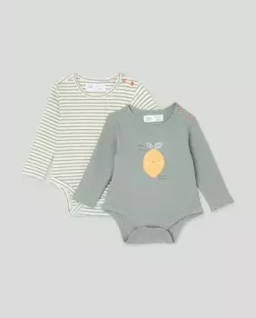 Набор из двух боди с длинными рукавами Baby El Corte Ingls, многоцветный