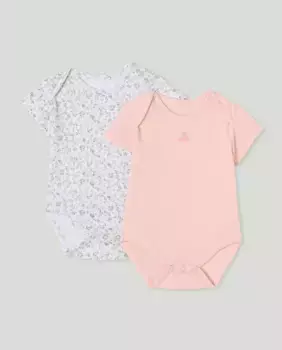 Набор из двух детских боди с короткими рукавами Cotton Juice, красный