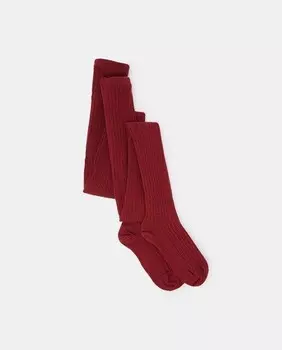 Набор из двух купальников в рубчик для девочек Cotton Juice, гранатовый