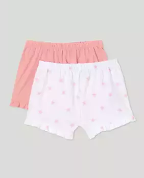 Набор из двух леггинсов с короткими рукавами для малышки Cotton Juice, цвет Rosa