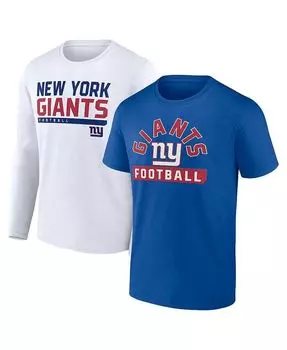 Набор из двух мужских фирменных белых футболок New York Giants Schedule 2023 Fanatics, мультиколор