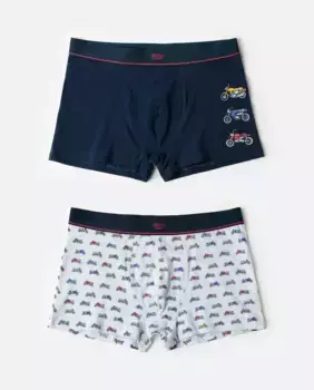 Набор из двух мужских трикотажных боксеров различных цветов Admas, многоцветный