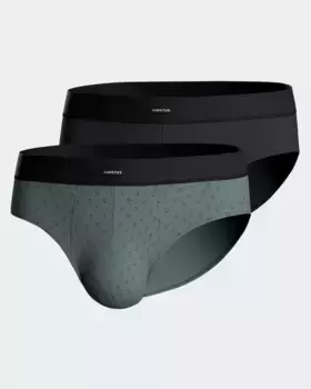 Набор из двух мужских трусов из трикотажа в различных цветах Impetus, темно-зеленый