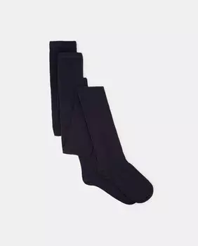 Набор из двух однотонных купальников для девочек Cotton Juice, темно-синий