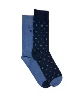 Набор из двух пар мужских высоких носков синего цвета Pertegaz, синий