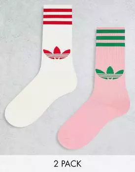 Набор из двух пар носков до колена унисекс adidas Originals 'adicolor 70s' разного цвета