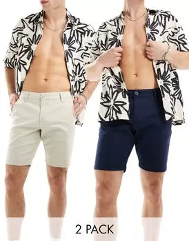 Набор из двух шорт чинос скинни ASOS DESIGN