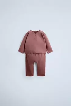 Набор из футболки и джоггерсов ZARA, темно-розовый