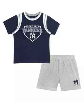Набор из футболки и шорт Preschool Fanatics New York Yankees Loaded Base Outerstuff, синий