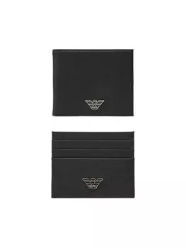 Набор из кошелька и держателя для карт Y4R237 Y138E Emporio Armani, черный