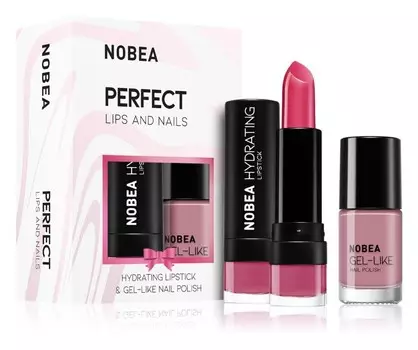 Набор из лака для ногтей и увлажняющей помады NOBEA Day-to-Day