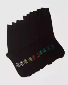 Набор из пяти пар высоких мужских носков черного цвета Dim