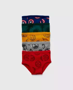 Набор из пяти трусов с мотивом «Мстители» Gap, мультиколор