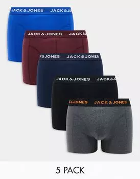 Набор из пяти узких боксеров Jack & Jones