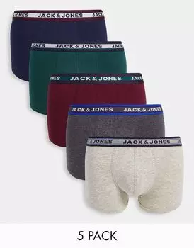 Набор из пяти узких боксеров Jack & Jones