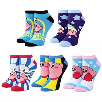 Набор из пяти женских носков до щиколотки Nintendo Kirby Licensed Character, мультиколор