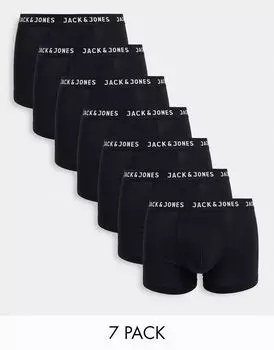 Набор из семи черных боксеров Jack & Jones