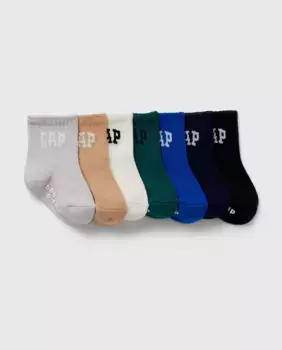 Набор из семи пар ярких носков для мальчика Gap, мультиколор