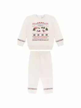 Набор из свитшота и джоггеров Ralph Lauren, белый