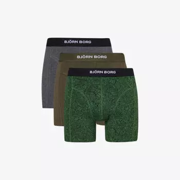 Набор из трех боксеров средней посадки с фирменным поясом и тремя боксёрами из эластичного хлопка Bjorn Borg, цвет mix
