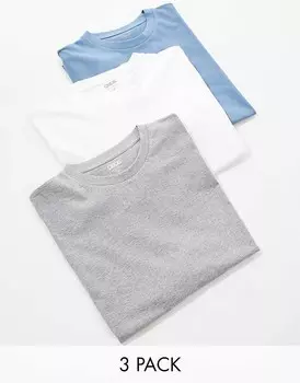 Набор из трех футболок оверсайз ASOS DESIGN разных цветов