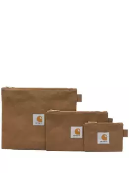 Набор из трех клатчей CARHARTT WIP, коричневый