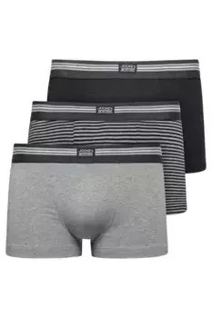 Набор из трех мужских боксеров из эластичной ткани с заниженной талией Jockey, темно-серый
