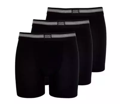 Набор из трех мужских боксеров из эластичной ткани с заниженной талией Jockey, черный