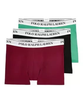 Набор из трех мужских хлопковых боксеров разных цветов Polo Ralph Lauren, мультиколор