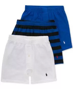 Набор из трех мужских классических боксеров эластичного трикотажа Polo Ralph Lauren