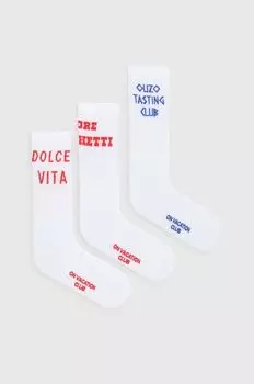 Набор из трех носков Faves On Vacation, белый
