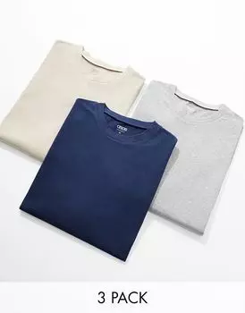 Набор из трех объемных футболок ASOS DESIGN разных цветов