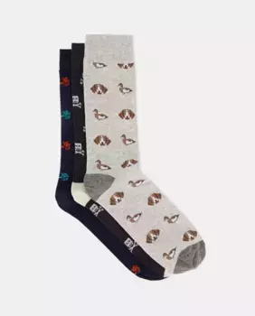 Набор из трёх мужских длинных носков в стиле фэнтези производства Испании Easy Wear, темно-синий