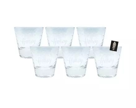Набор Jim Beam Honey из 6 стаканов калиброванного стекла объемом 2 и 4 мл, емкостью около 200 мл Mixcompany