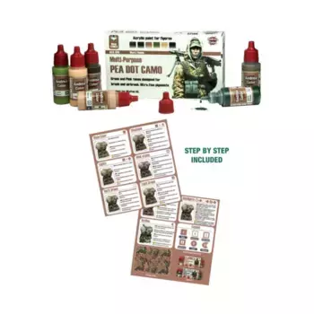 Набор камуфляжных красок в горошек, Andrea Color Paints - Paint Sets (Andrea Miniatures)