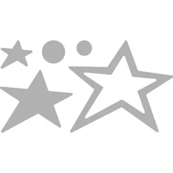 Набор карманных штампов Stars&Circles "глубокие края", 1-6,8 х 1-6см, пакетик с язычками, 4 шт. Inna marka