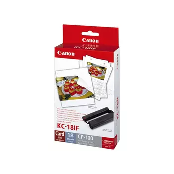 Набор картридж/фотобумага Canon KC-18IF Set for Selphy, 18 наклеек формата кредитной карты 54 x 86 мм