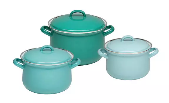 Набор кастрюль 6 шт Riess, зеленый